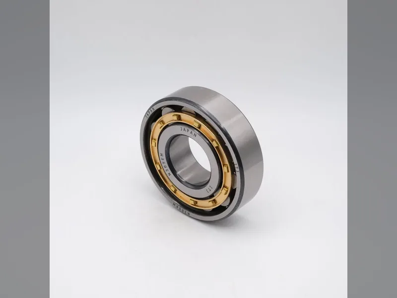 A cylindrical roller bearing with a brass cage